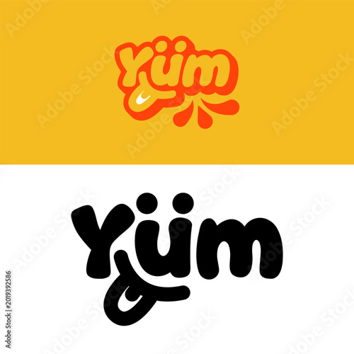 Yum Text Design Typography Illustration Lettering