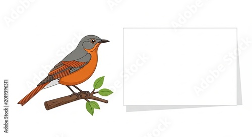 Colorful bird on a branch.