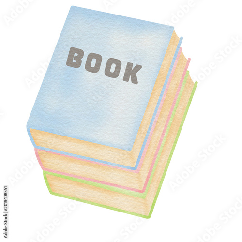 Pastel school supplies stack books 