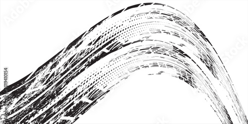 Tableau sur toile Tire tread marks, wheel textures, tire marks - car racing, motocross, drift, rally, off-road and others