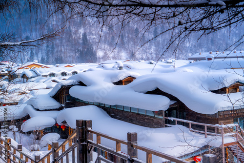 Photography The picturesque scene of China Snow Town, one of the most emblematic snow relate