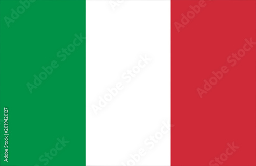 National Flag of Italy Waving