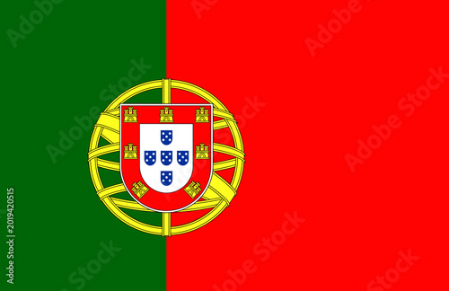 Vászonkép Waving Flag of Portugal