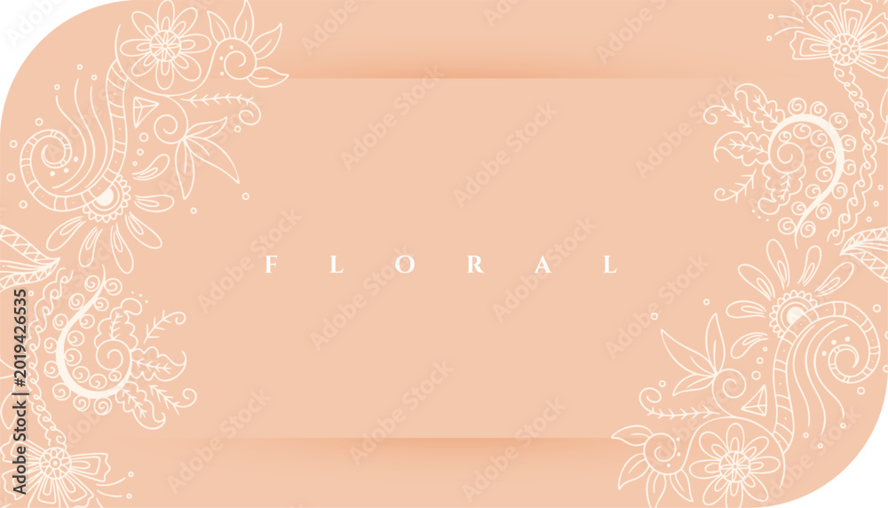 Naklejka premium hand drawn islamic floral background with ethnic touch