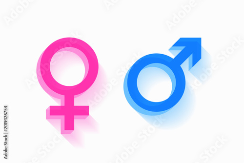 Tablou pe pânză 3d style pink blue gander sign on white background