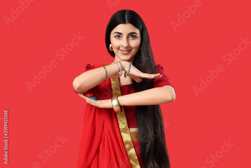 Beautiful young happy India...