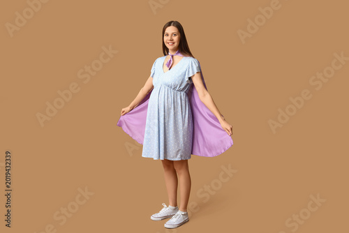 Beautiful young pregnant wo...