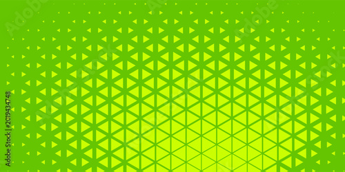 Dots triangle halftone green color pattern gradient texture with technology digital background.