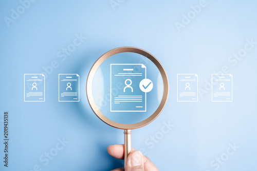 Foto Human resources recruitment and hiring the right job candidate