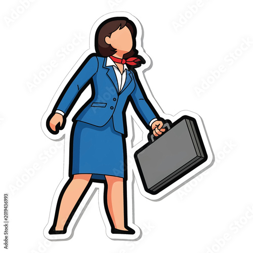 Fotografija Businesswoman walking with briefcase in hand.