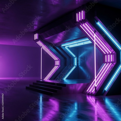 Neon Gateway: A Digital Dive into Electric Hues