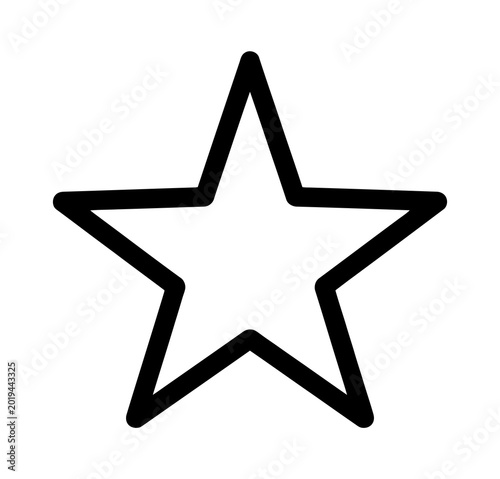 A simple black star shape on a white background