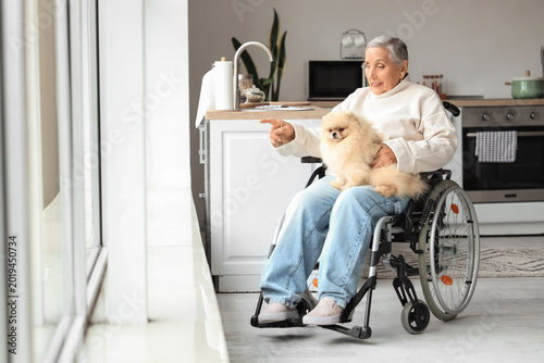 Senior woman in wheelchair ...