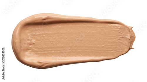 Konstfotografi Liquid tan foundation makeup cream swatch on transparent background