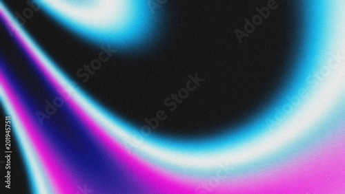 Photos Abstract grainy gradient background with neon pink, blue, and purple hues, set against a black backdrop