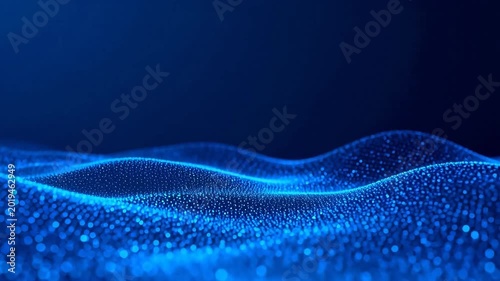 Blue glowing wave pattern