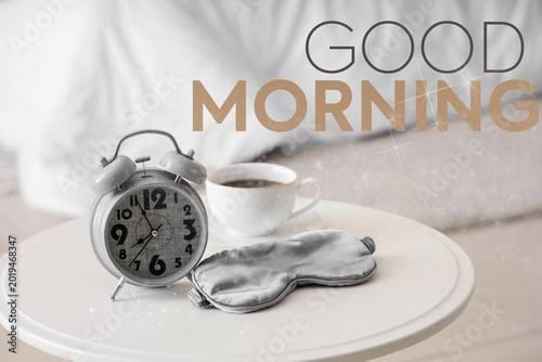 Alarm clock with sleep mask...