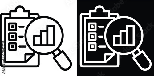 Foto audit Two-tone version in black and white background