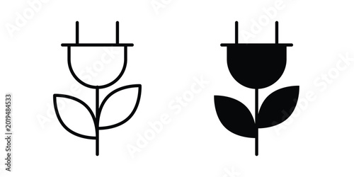 Tableau sur toile Alternative energy icon on white background.