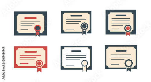 Certificate Line art vector creative minimal illustration