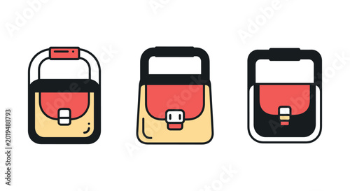 ChalkBag Line art vector set creative abstract shape illustration