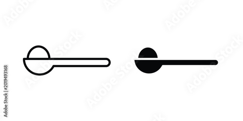 Photos full spoon icon on white background.