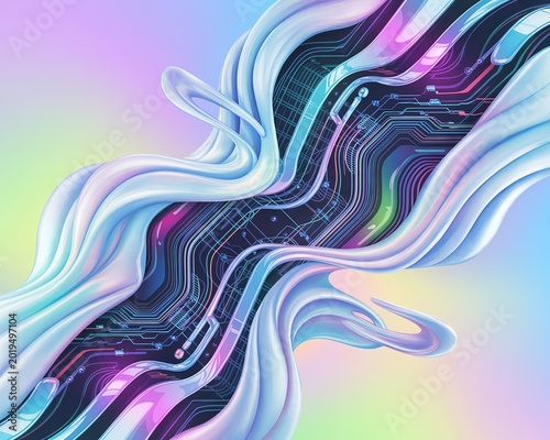 abstract colorful wave background