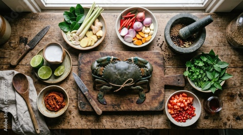 fresh vegetables on a wooden table