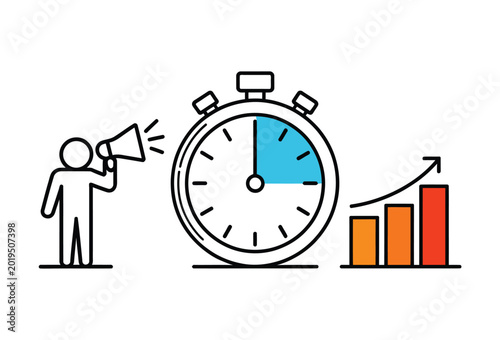 Fotografía Fitness workout tracking concept with stopwatch symbol representing exercise rou