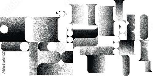 Fotografia Glitch distorted geometric shape