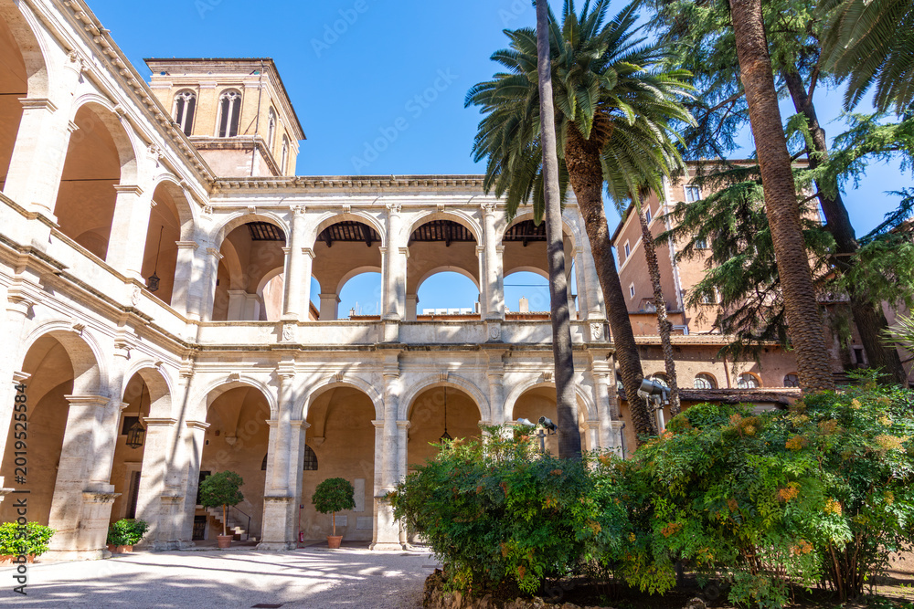 Obraz premium Garden of Palazzo Venezia palace in Rome, Italy
