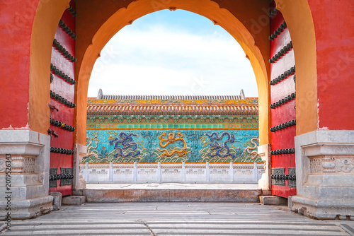 Fotografie Palace Museum Nine Dragon Wall