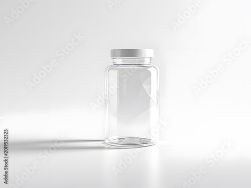 empty glass bottle isolated