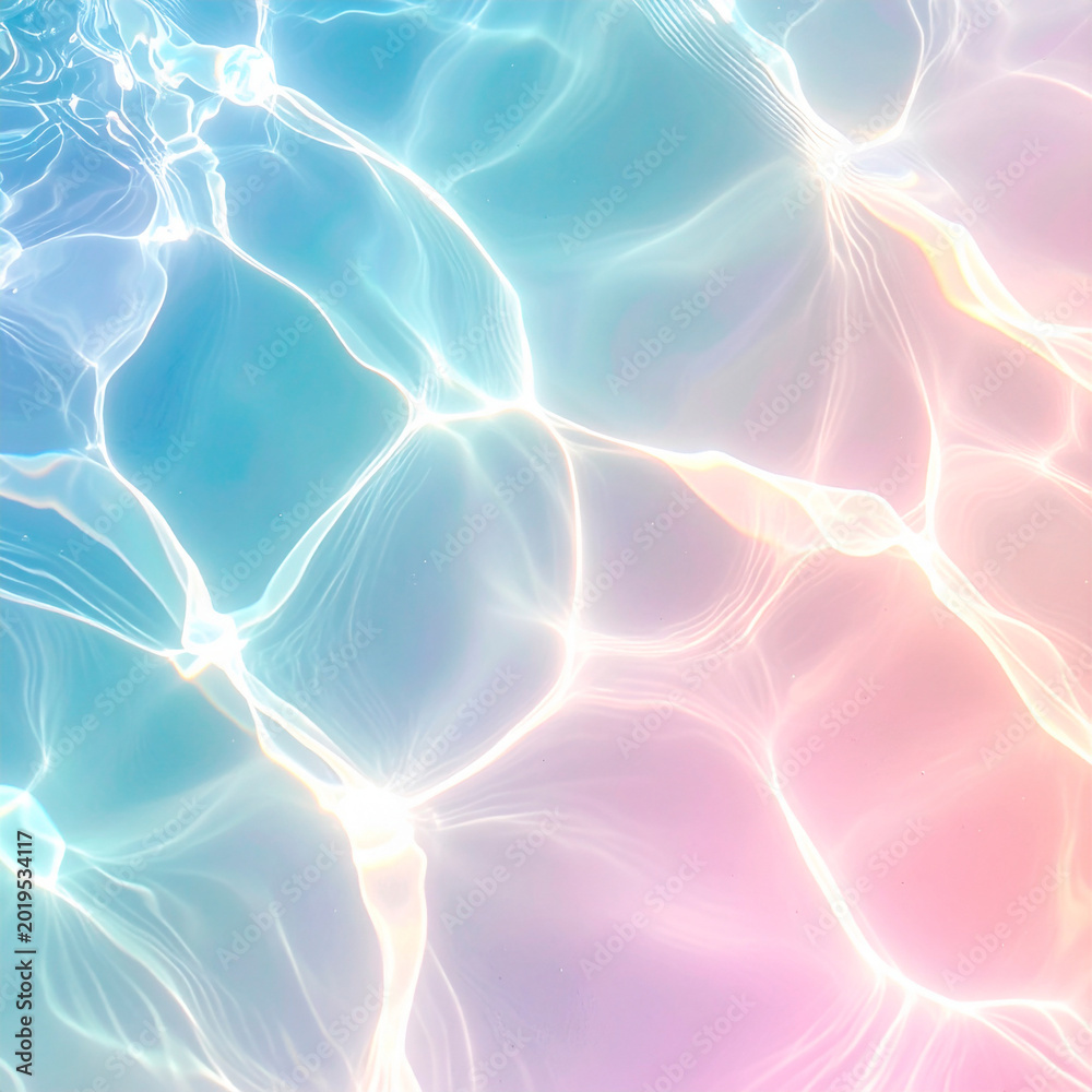 Fototapeta premium 美容系透明感ある七色の水面画像素材