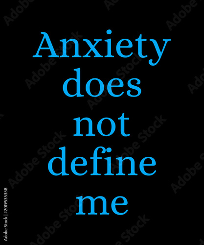 Anxiety Does Not Define Me Inspirational Mental Health Typography Quote Minimalist Handwritten Affirmation Design for Self Care, Therapy, Emotional Healing, Mindfulness and Wellness Branding