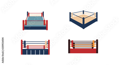 Boxing Ring Line art vector abstract modern decorative illustration