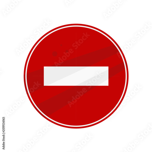 Free Download No entry road sign vector icon - GFXLoad
