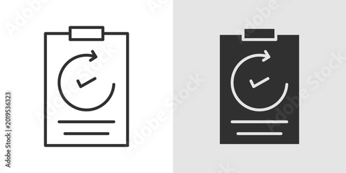 Tableau sur toile Recovery Plan Icon representing structured strategies for healing, rehabilitation, and progress tracking after illness, injury, or setbacks to restore health and well-being