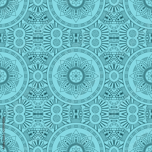 Seamless turquoise pattern ...