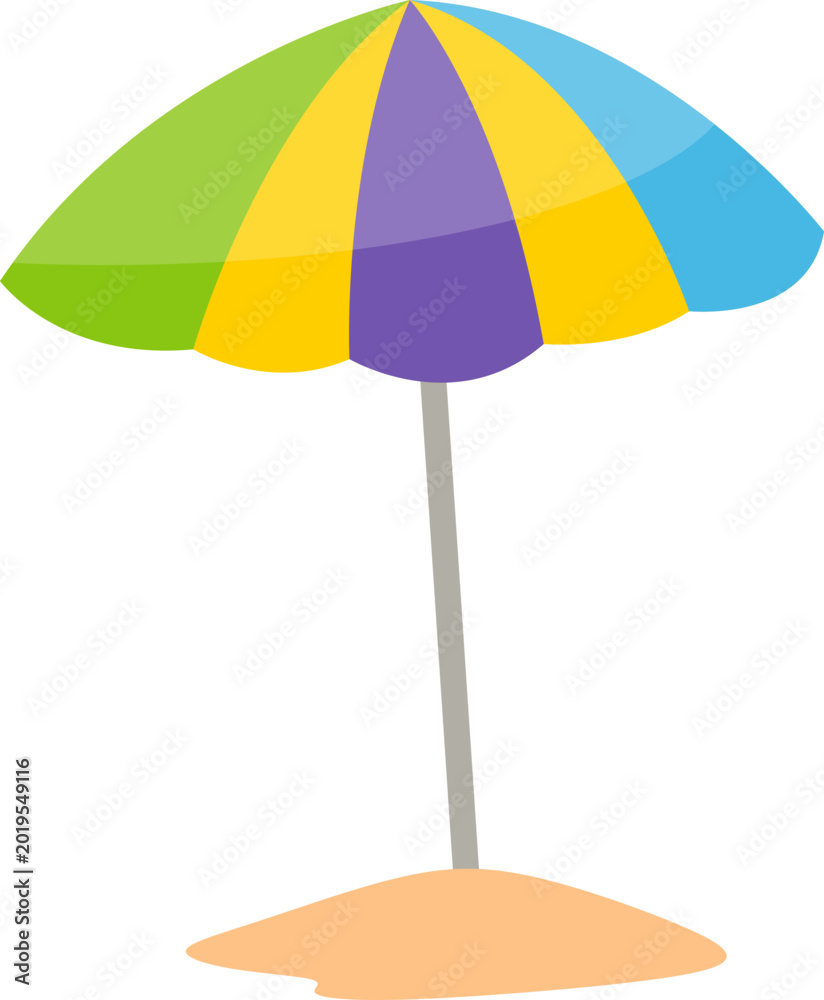 Obraz premium Beach Umbrella Summer Illustration