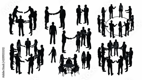 Group of business people standing together.