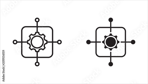 Bild auf Leinwand Software icon set