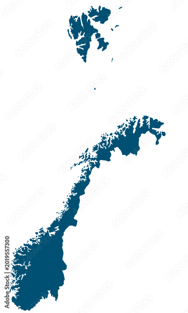 Obraz premium silhouette map of norway