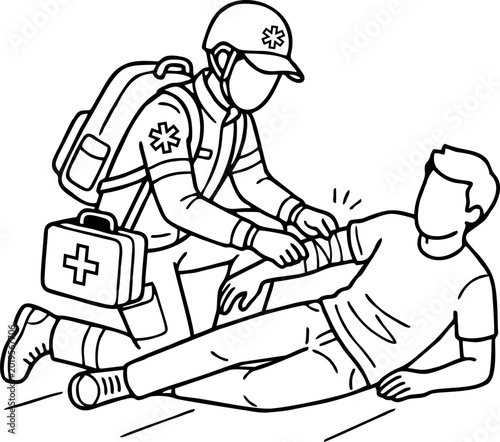 Emergency First Aid Response Icon Vector Illustration. on transparent background.