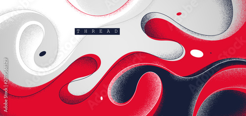 Fotografie Dynamic and expressive vector abstract background of lava fluid in dynamic motion, linear illustration with textures and shapes, graceful lines backdrop