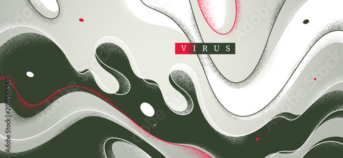 Foto Curvy lines in dynamic motion vector abstract background, virus lifeform in mutation look like wallpaper art, fluid curve linear abstraction, wavy motion