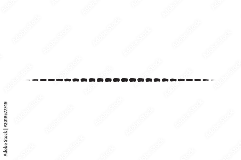 Fototapeta premium Horizontal straight decorative line with minimal black vector divider style