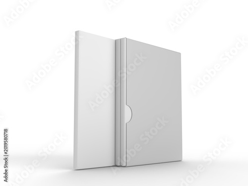 Bild auf Leinwand Slipcase book mockup with clean white hardcover packaging on  background
