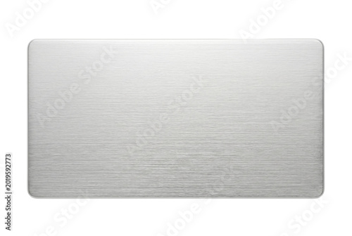 Photography Blank brushed silver metal plate for nameplate or card