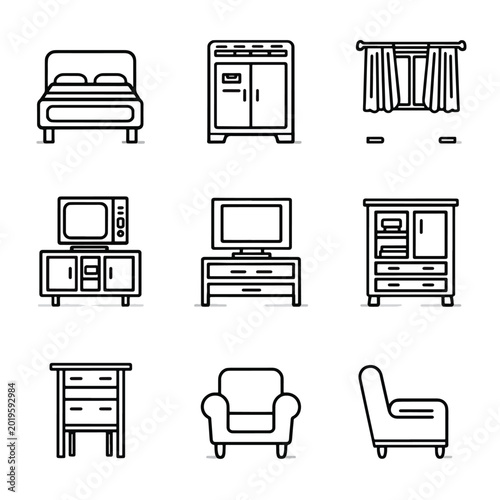Furniture and household items collection.